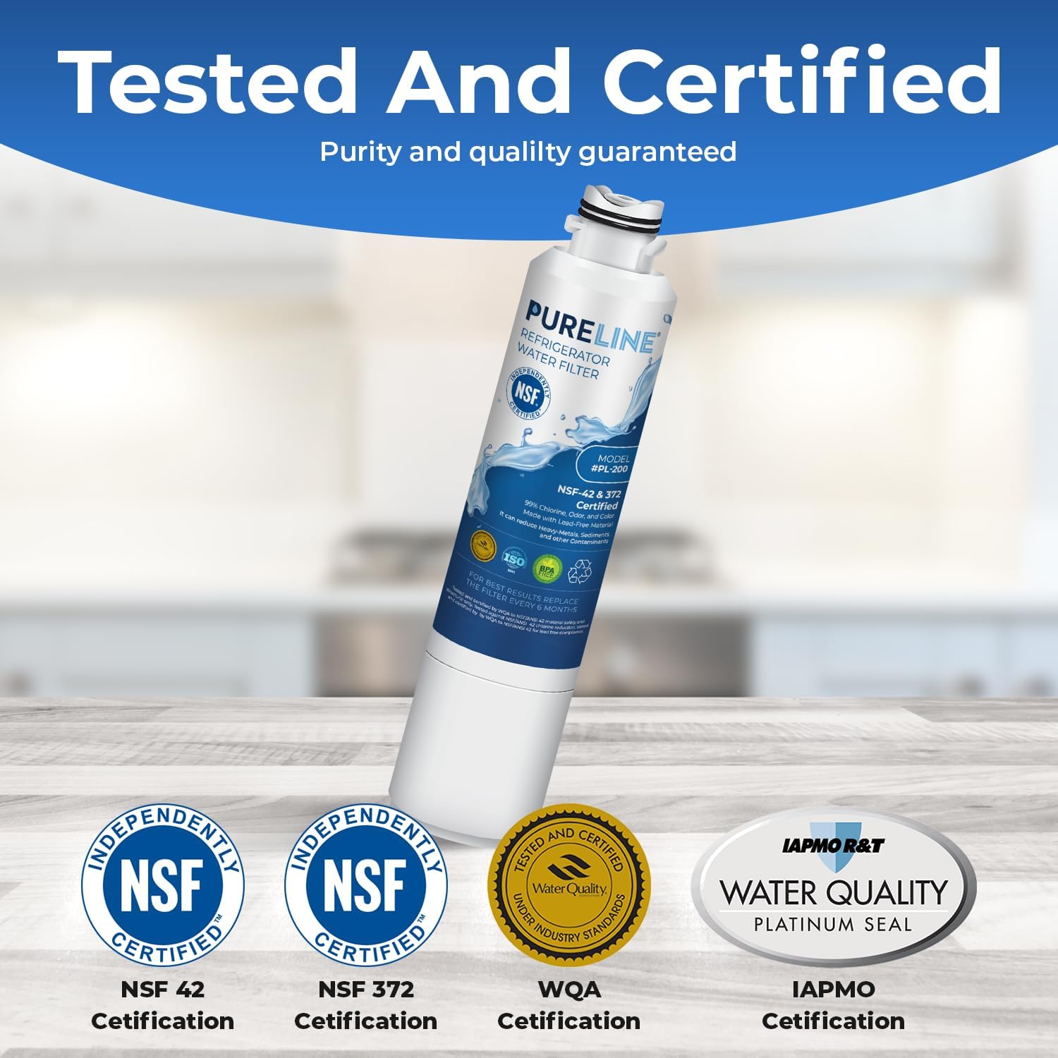 Detalle 2 de PURELINE Refrigerator Water Filter 3-Pack for Samsung DA29-00020B
