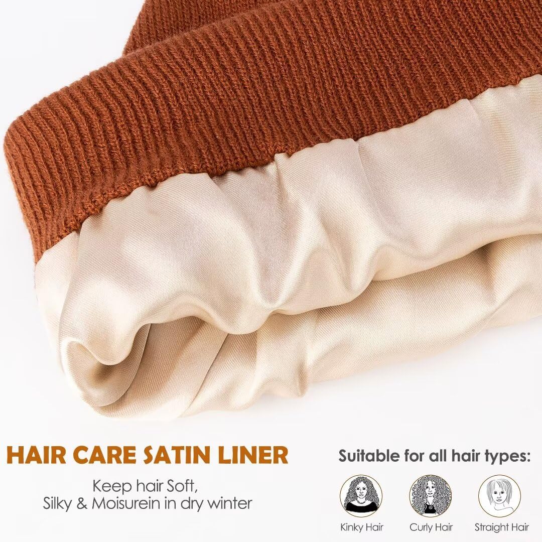 Detalle 2 de SENPUKI 3-Pack Satin Lined Beanie
