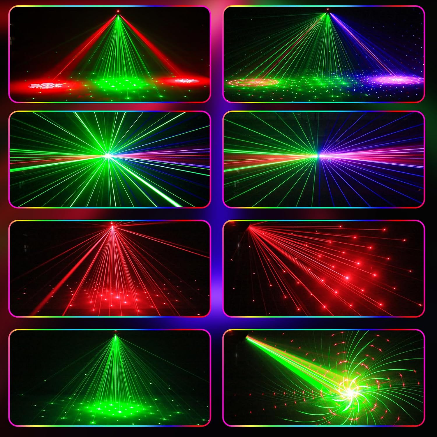 Detalle 2 de Littleboyny T105 bewegende LED-dj-projector met RGB-muziekbesturing