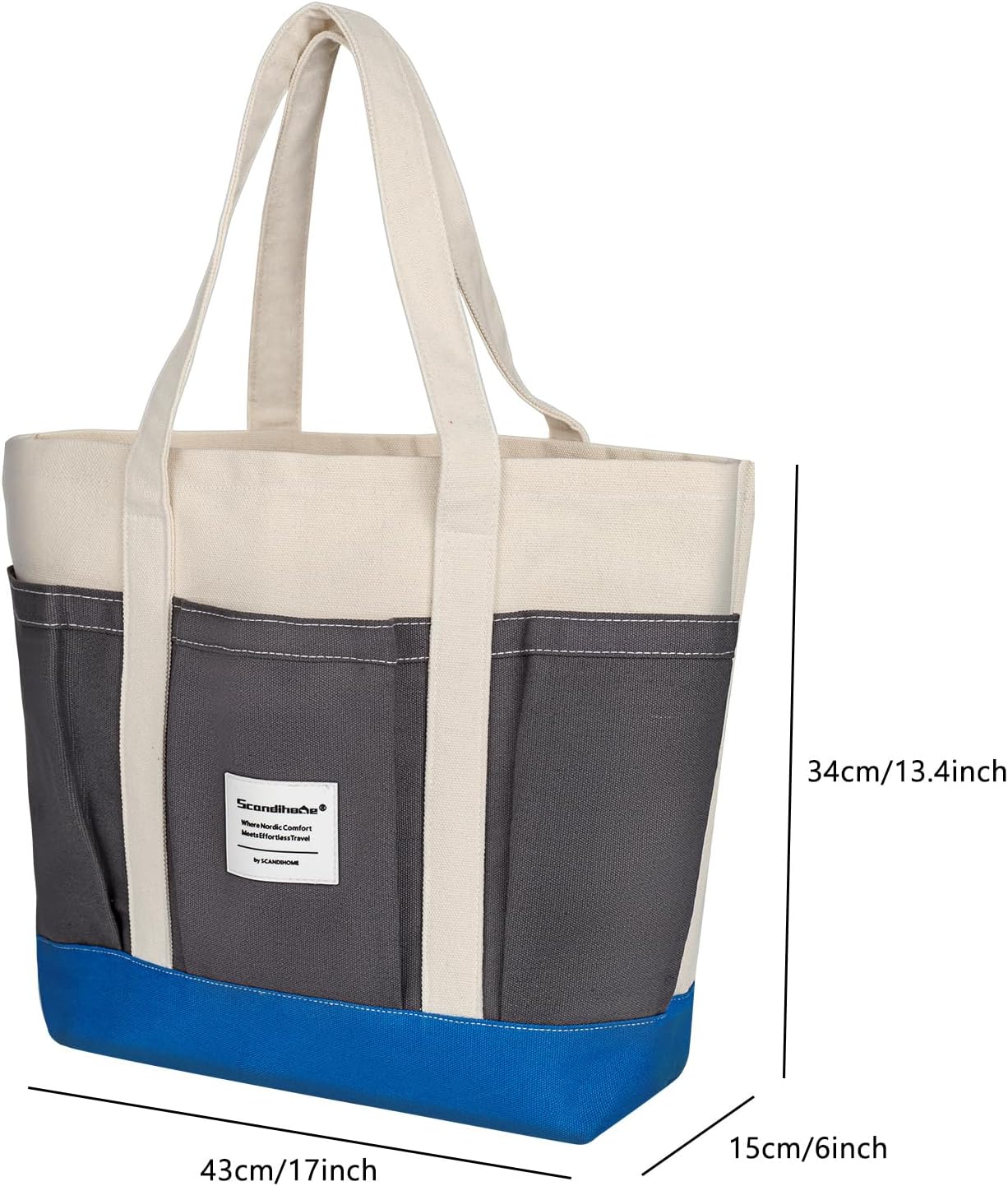 Detalle de SEPWIK Heavy Duty Canvas Tote Bag review: durable 15L carry-all for work, gym or travel