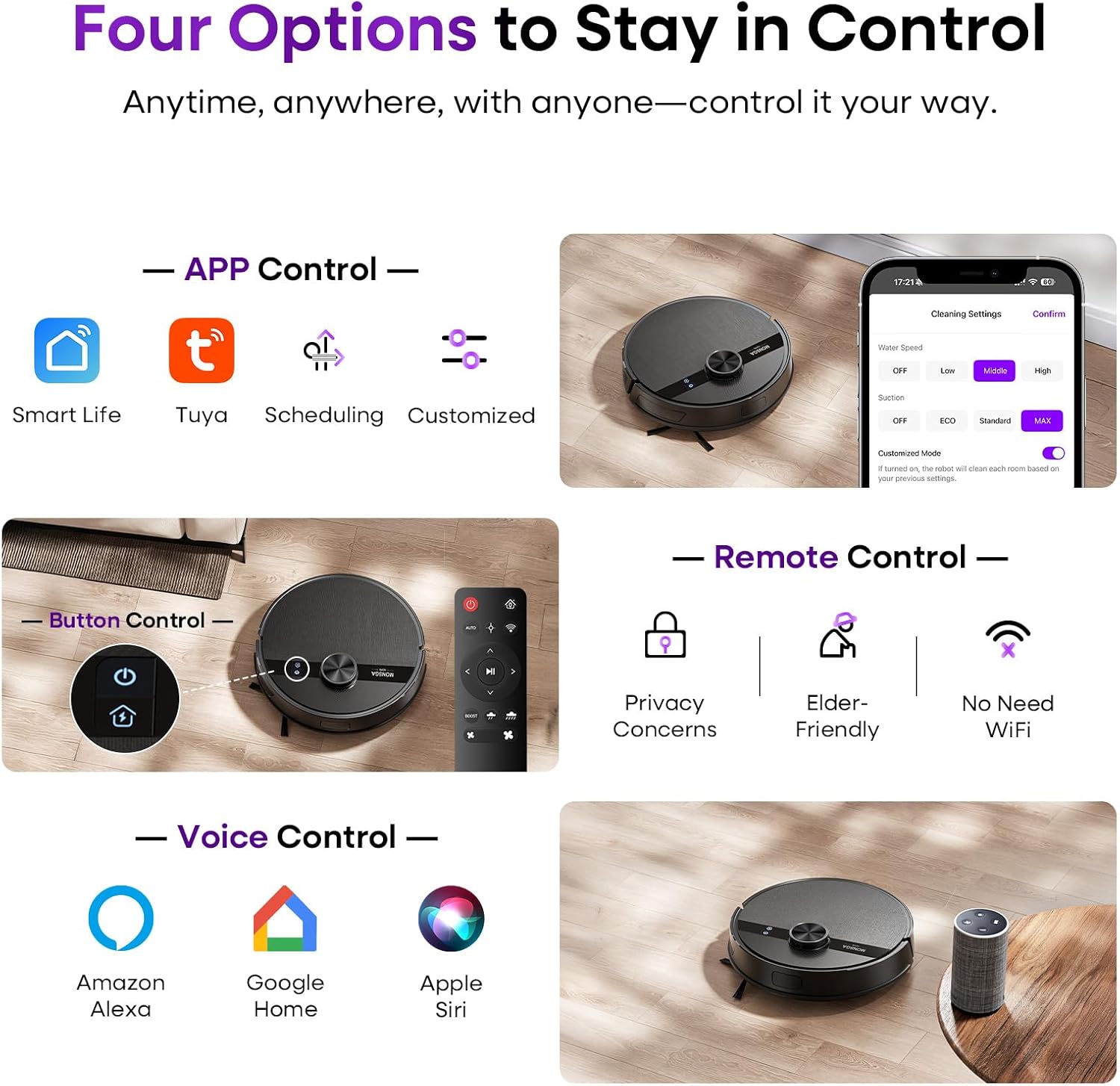 Thumbnail 5 de MONSGA MS1 Robot Vacuum Cleaner 7000Pa