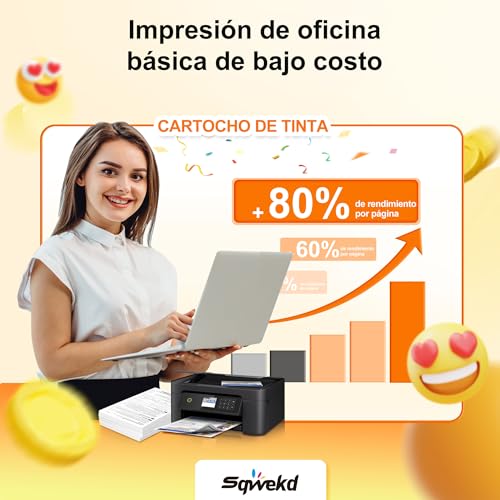 Detalle de Sqwekd Cartucho Compatible para Epson 604XL | Juego 4 negros + 2 cian, 2 magenta, 2 amarillo