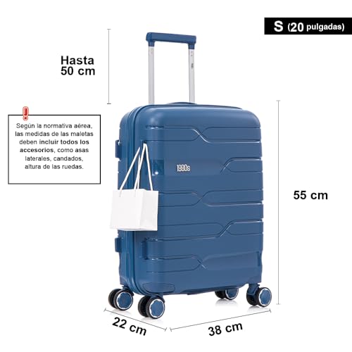 Detalle 1 de 1990s Maleta de Cabina 44L Azul Marino