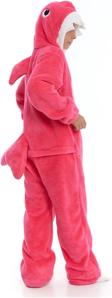 Detalle de HSCTEK Fuzzy Teddy Fleece Child Onesie, Hooded One-Piece Costume with Pockets