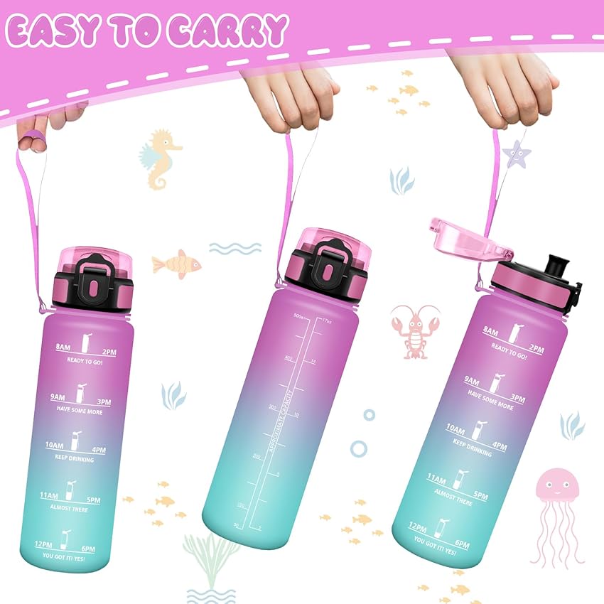 Thumbnail 4 de HoneyHolly Botella agua 500 ml reutilizable para gimnasio 🚰