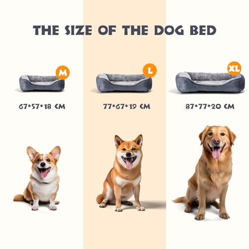 Detalle 2 de Nobleza cama para perro lavable mediano 67x57 cm antideslizante con relleno de fibras suaves