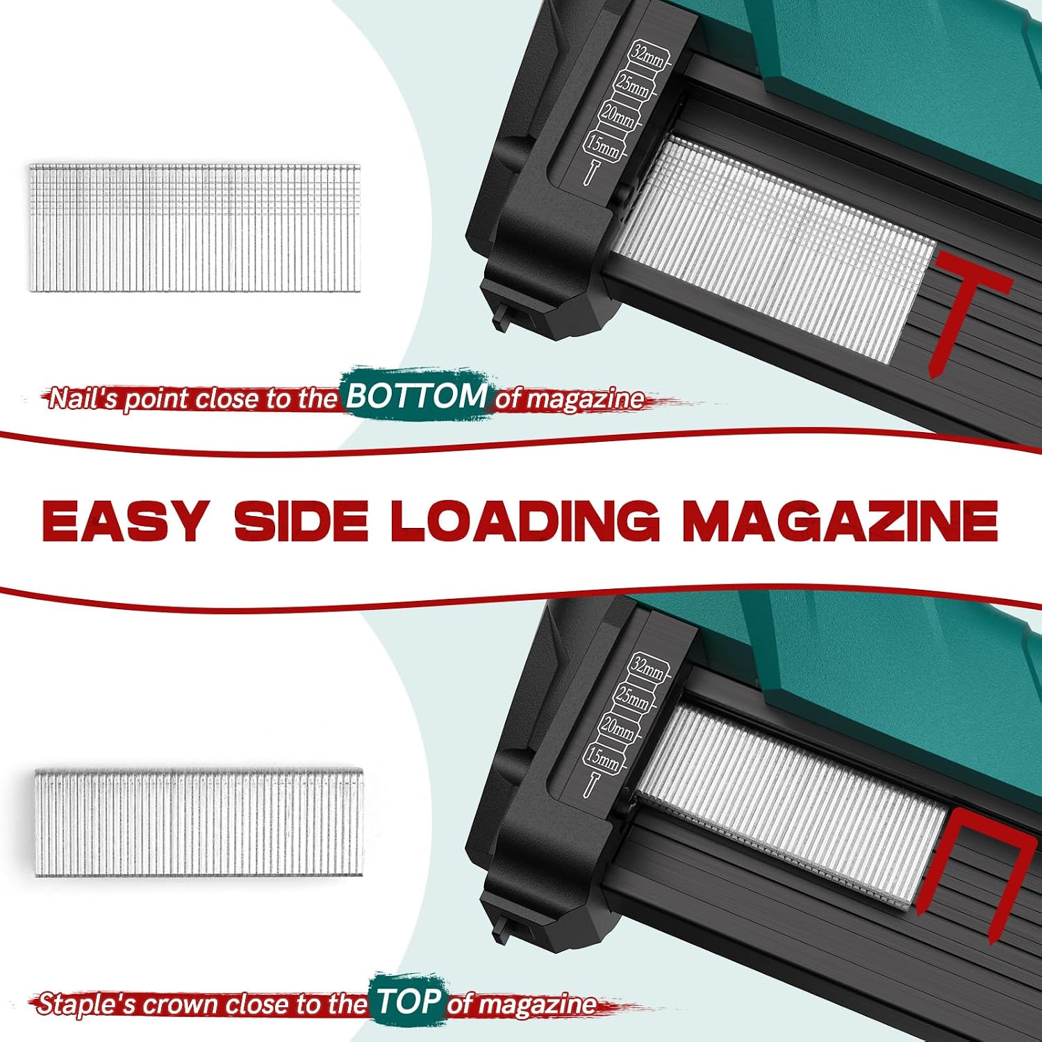 Thumbnail 5 de NEU MASTER Electric Brad Nailer & Staple Gun (18G) for Upholstery, Carpentry & Woodworking