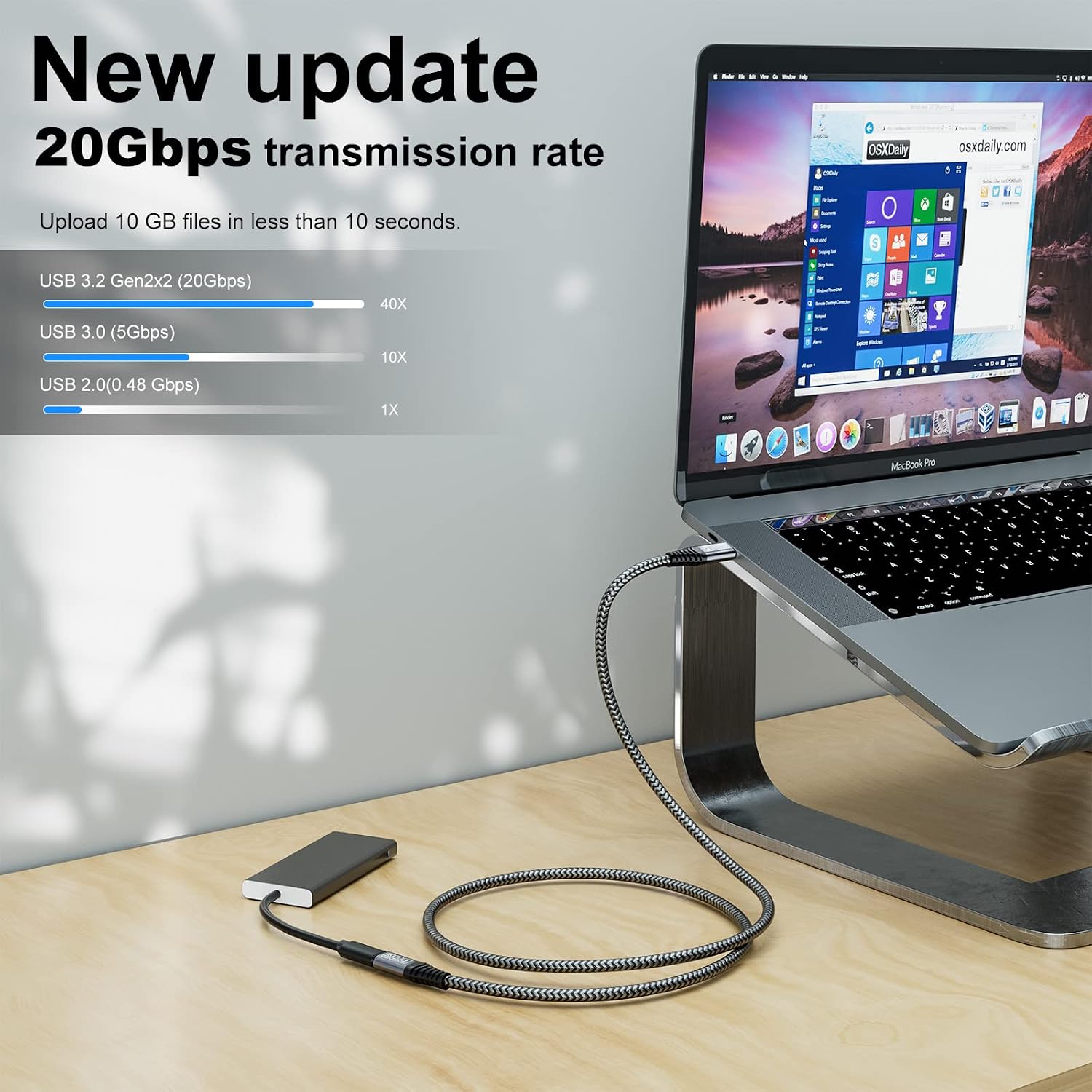 Thumbnail 5 de CAKOBLE Verlängerungskabel 2 m USB‑C 🔌