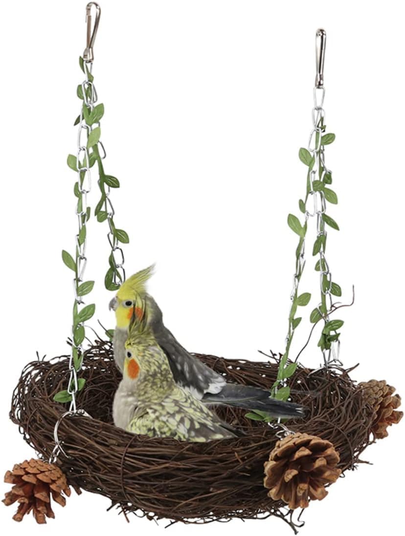 Detalle 1 de Natural Rattan Nest Large bird swing 8.66 inch