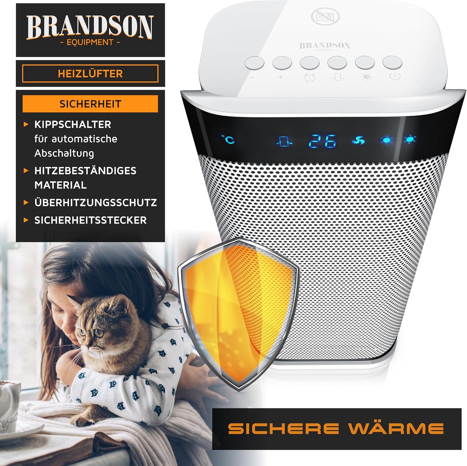 Thumbnail 5 de Brandson Heizlüfter keramisch mit Fernbedienung