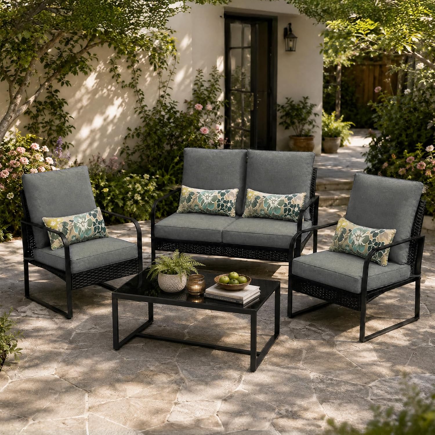 Detalle de BPS Patio Seat Cushions, 23 x 26 Inch