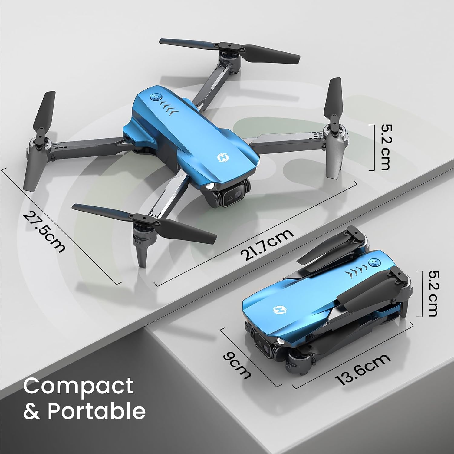 Thumbnail 6 de Holy Stone HS290 Foldable Drone (1080P HD) with Optical Flow, APP Control and Tap Fly – Blue