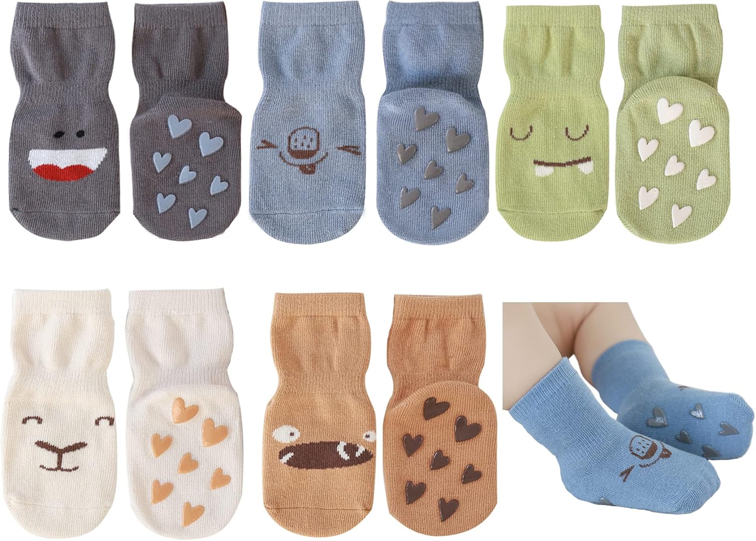 Detalle de Exemaba Rutschfeste Socken Baby 5 Paar