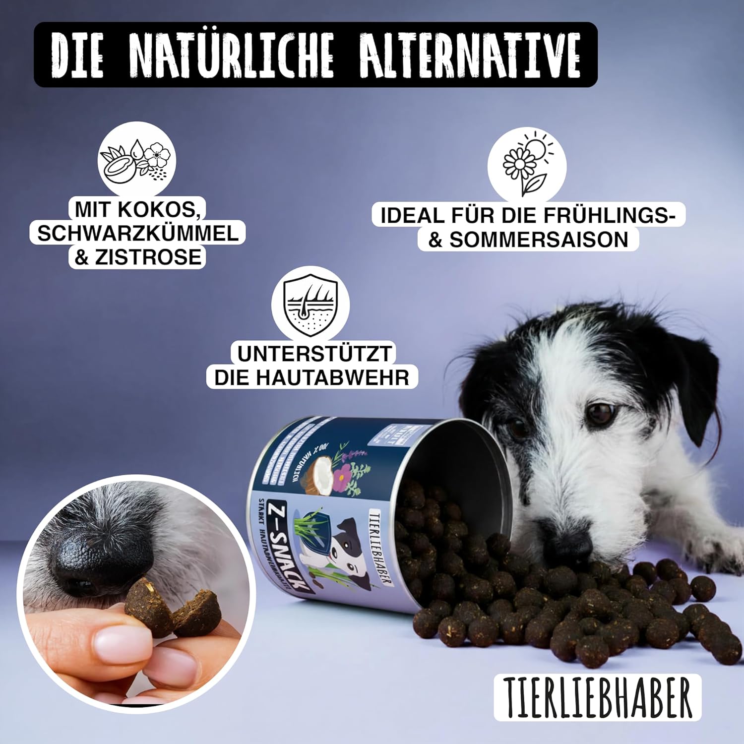 Detalle de TIERLIEBHABER Z-Snack 350g Belohnung für Hunde 🍖