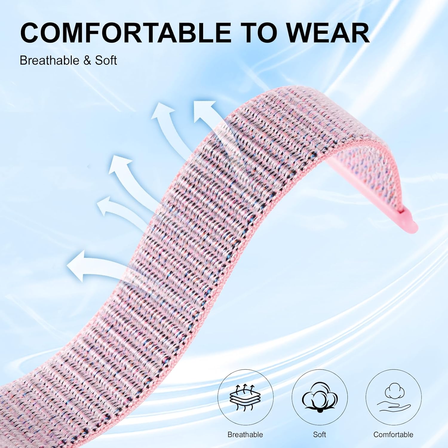 Thumbnail 2 de ZOOROO Nylon Loop Sport Replacement Bands for Hume Health Band (adjustable breathable wrist strap)