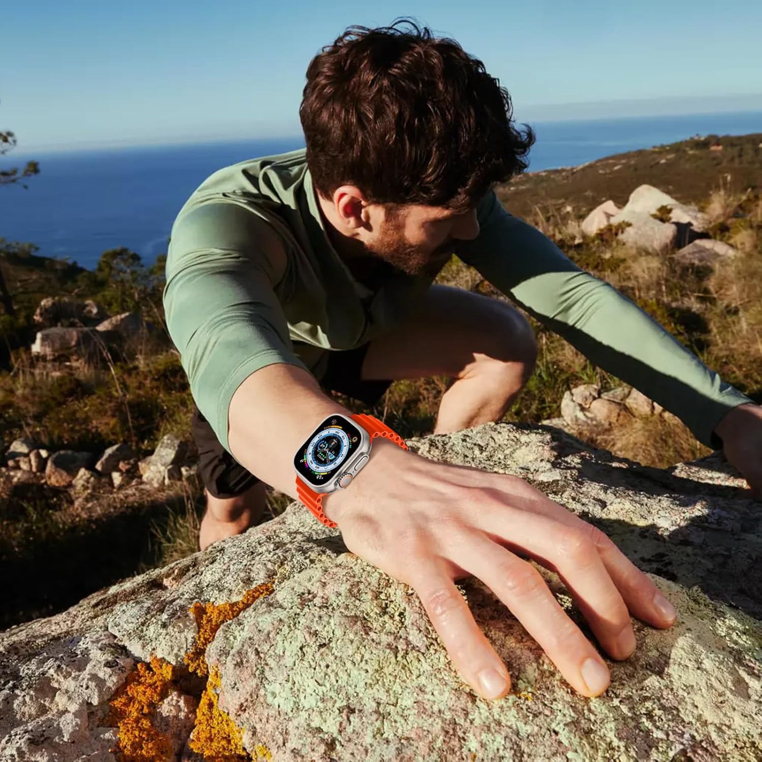 Thumbnail 6 de NUKELOLO Waterproof Ocean Silicone Strap for Apple Watch Ultra 3/2/1 & Series 11–1, 49/46/45/44/42mm