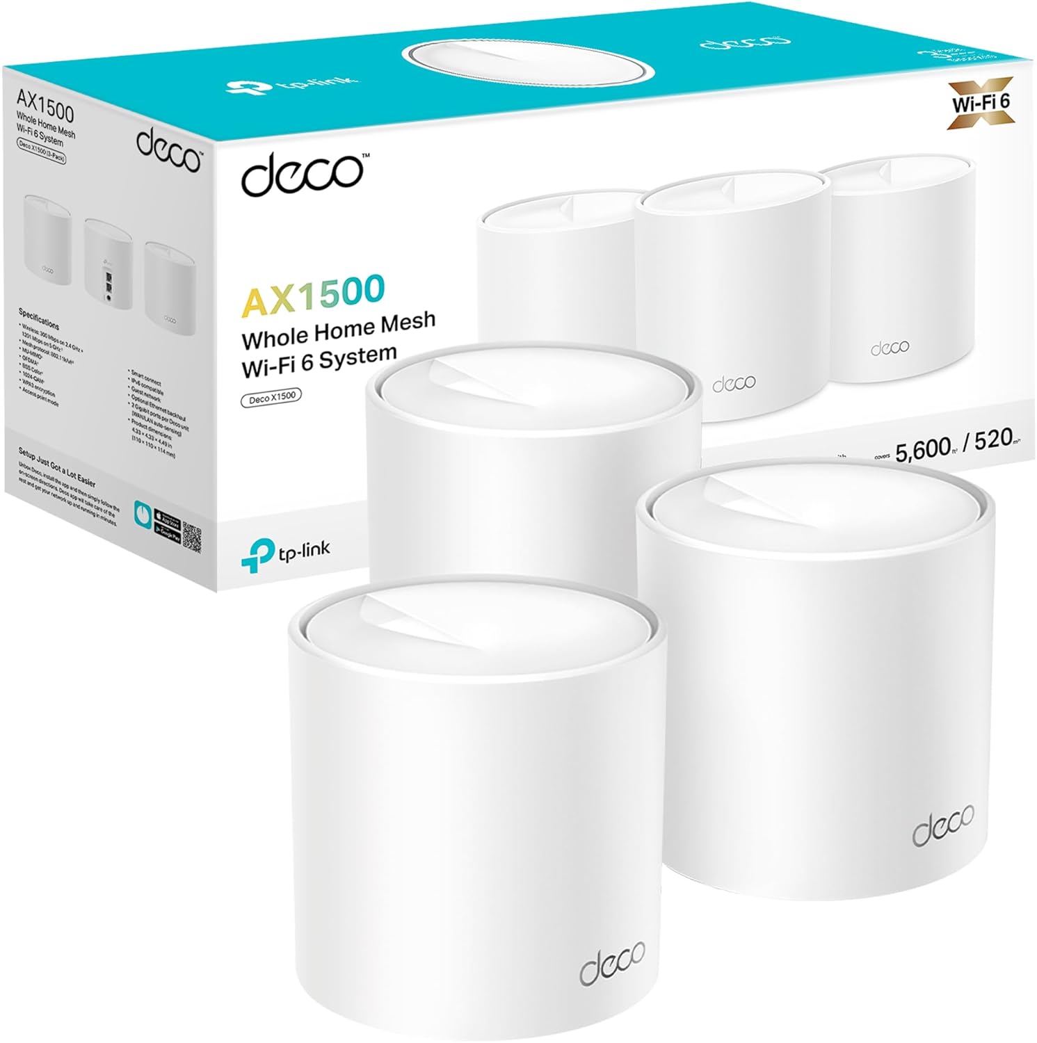 TP-Link Deco X1500 520 m2