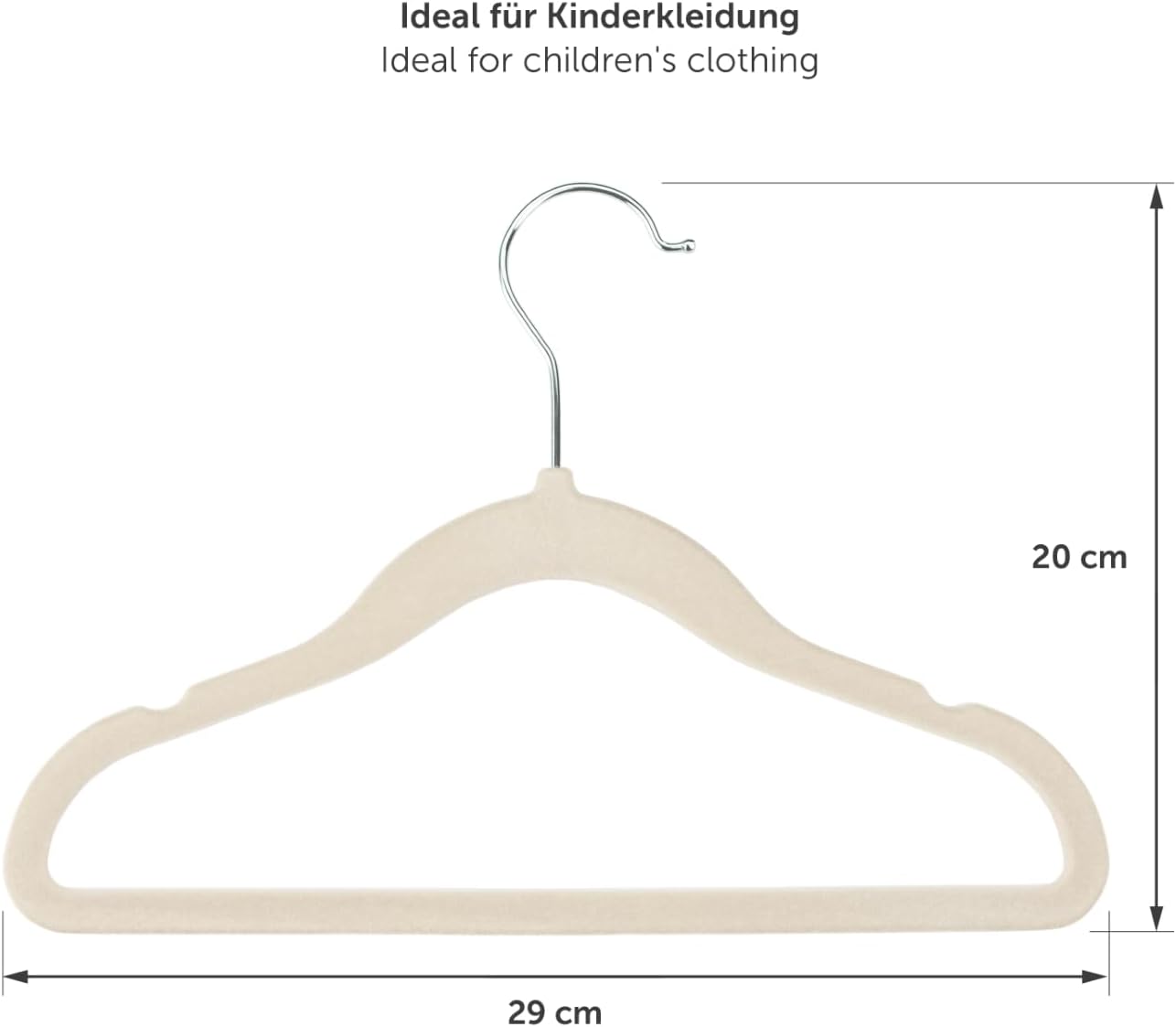 Detalle de Laleni Cintre enfant 30 pièces avec housse en velours et cintres pivotants 360° antidérapants