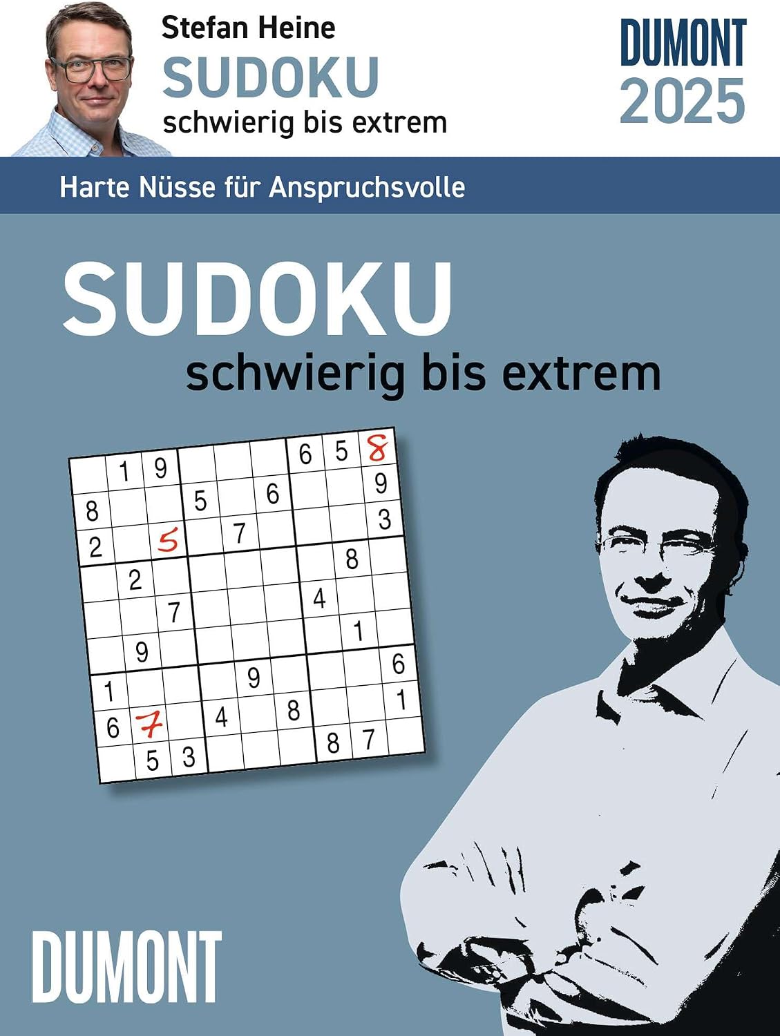 Detalle 2 de DUMONT Stefan Heine Gehirnjogging 2025 Kalender 11,8x15,9