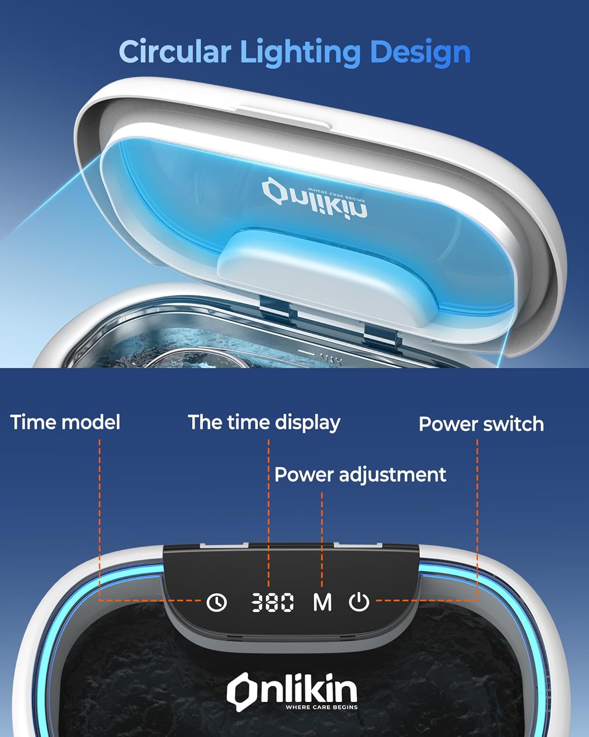 Thumbnail 6 de onlikin 35W Ultrasonic Jewelry Cleaner