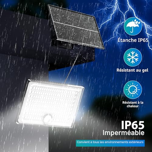 Detalle de Giliwosy Lampe Solaire Extérieur avec Détecteur de Mouvement – 2 Pièces, 4 Modes, IP65