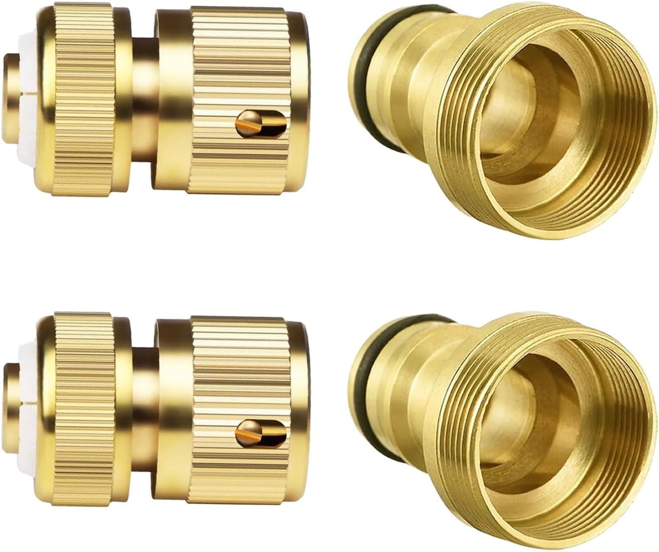 Thumbnail 3 de Hydrogarden 2 Pieces Garden Hose Quick Connector — 3/4 inch Brass Male Thread Adapter