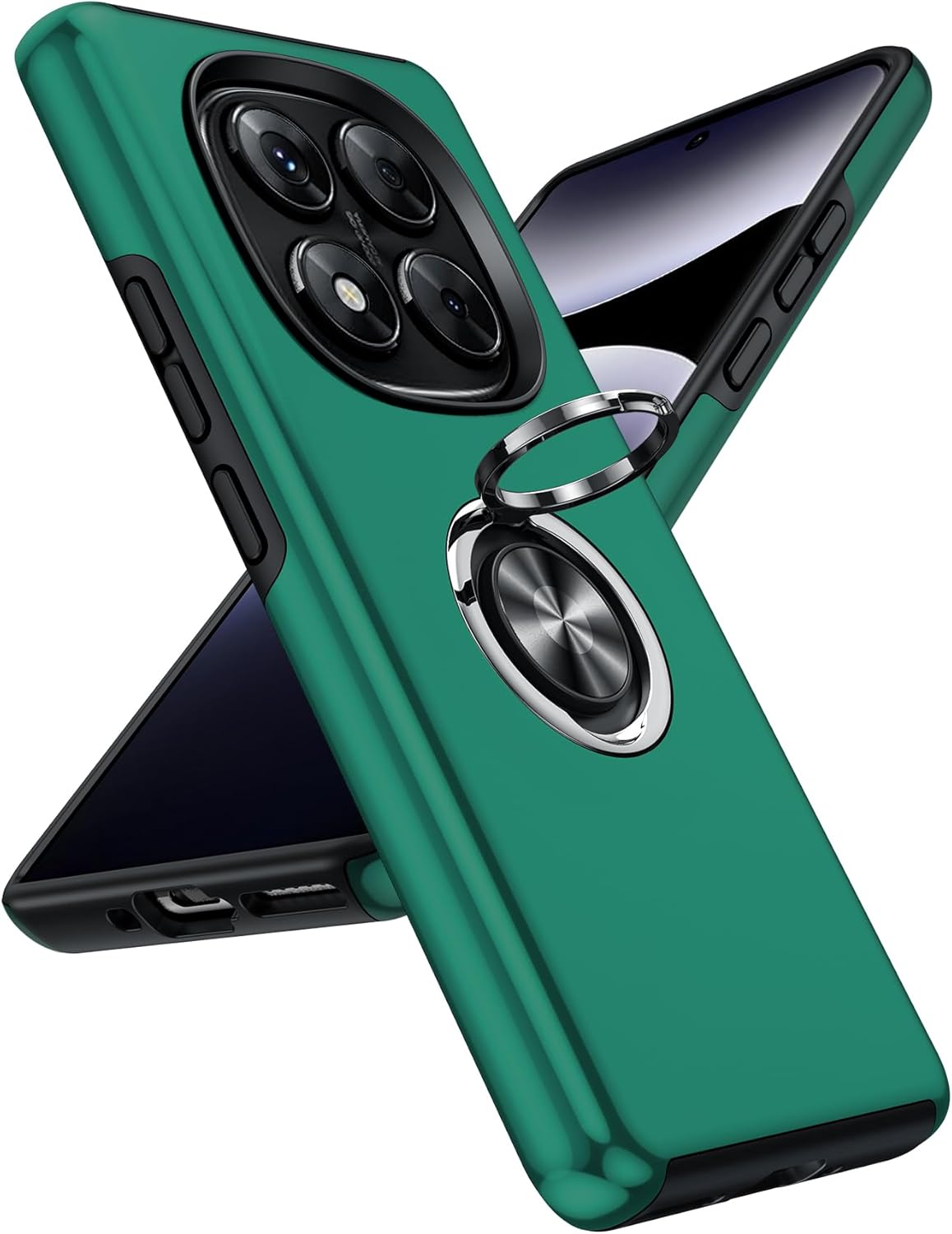 Detalle de Coque LeYi pour Xiaomi Redmi Note 14 Pro 5G / 4G et Note 14 Pro Plus 5G — TPU/PC, anneau invisible
