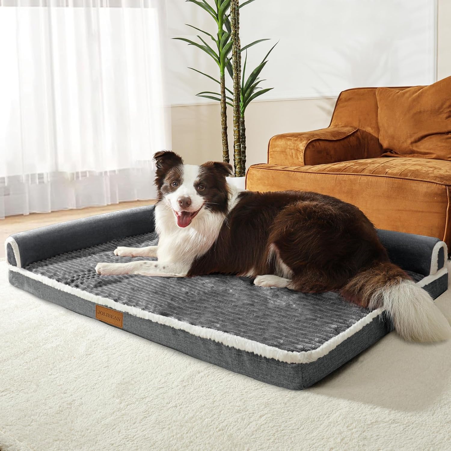 Detalle 2 de Jolibean Orthopedic XL Dog Bed – 122 x 76 cm for Large Dogs, Waterproof, Non-Slip Comfort