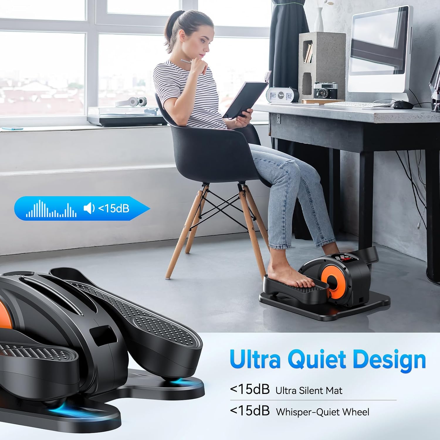 Detalle de GUGTTR Under Desk Elliptical Machine 12-speed