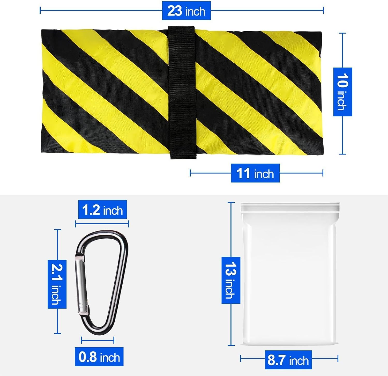 Thumbnail 3 de EMART Heavy Duty Sandbags (8 Pack) – Weight Bags for Photography, Light Stands & Tripods, Yellow & Black