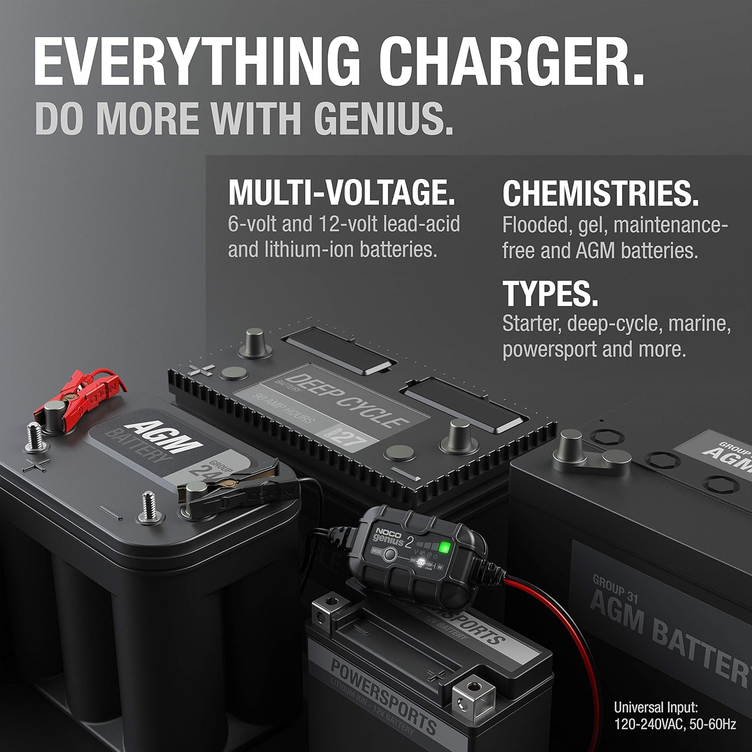 Detalle de NOCO GENIUS2UK 2A Smart Battery Charger & Maintainer (6V/12V)