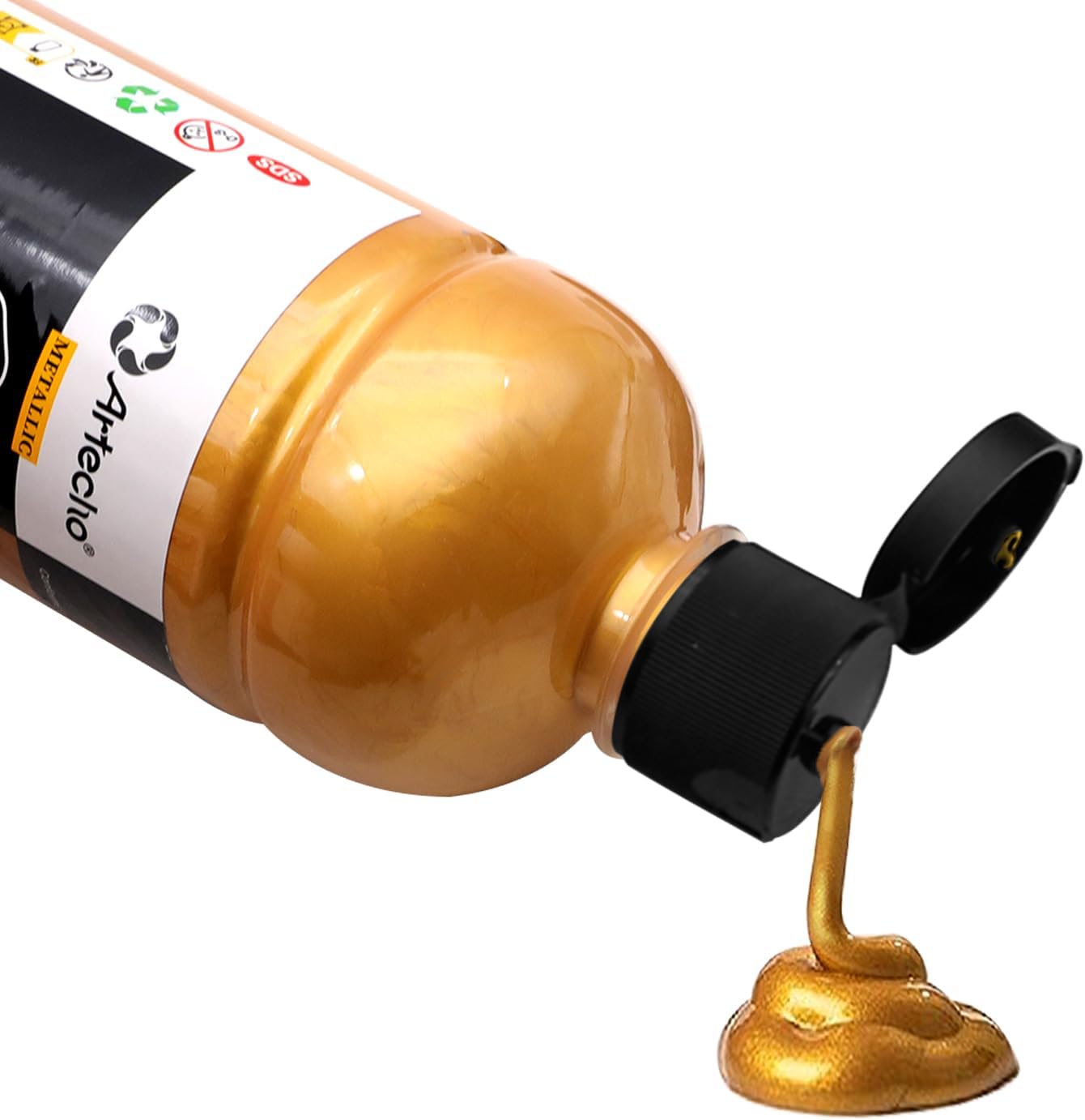 Thumbnail 2 de Artecho Acrylfarbe Gold 500 ml – wasserfest, lichtecht und schnell trocknend