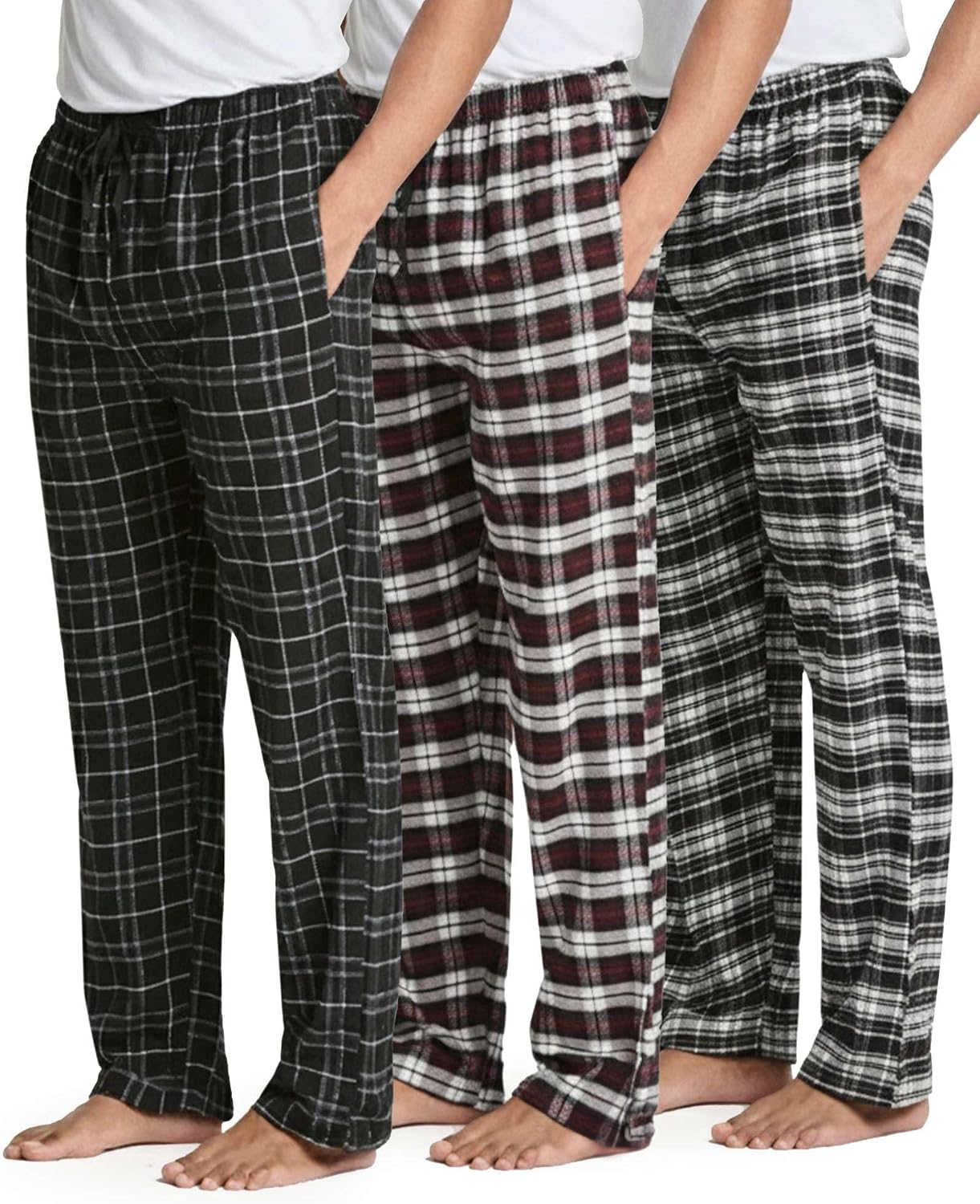Detalle de Real Essentials 3 Pack Pajama Pants, Big & Tall