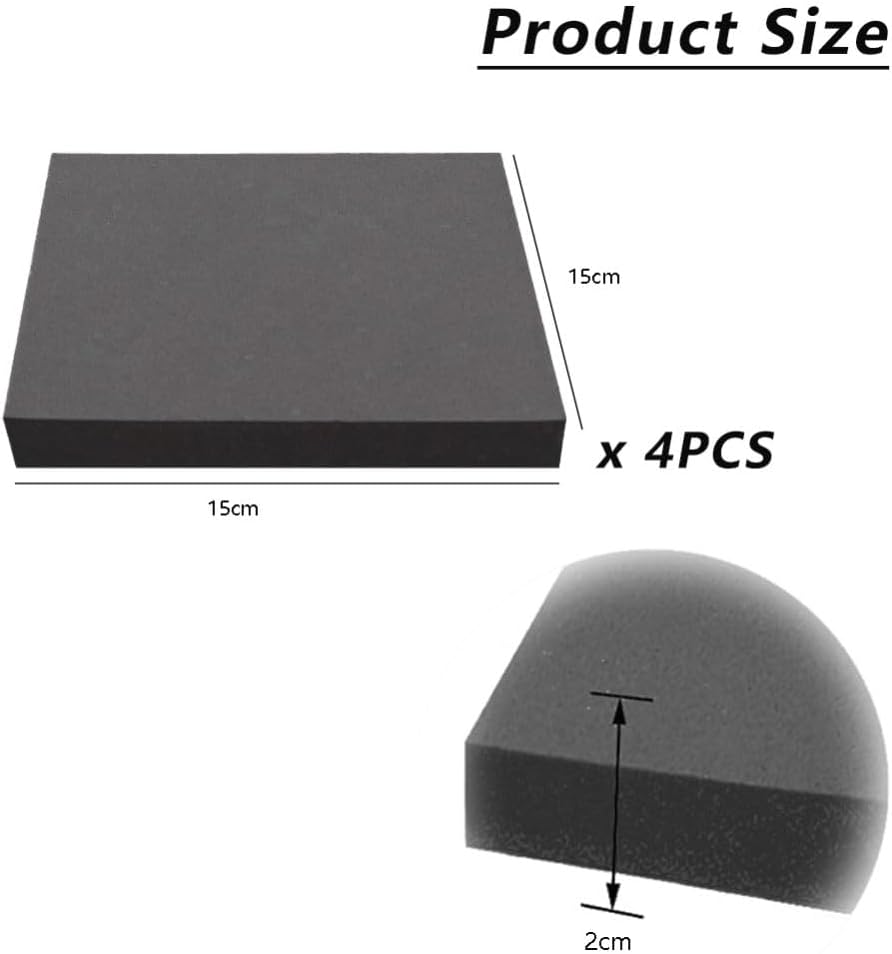 Detalle de Zayejod 4 Self-Adhesive NBR Foam Pads, 20mm Thick, 150mm x 150mm
