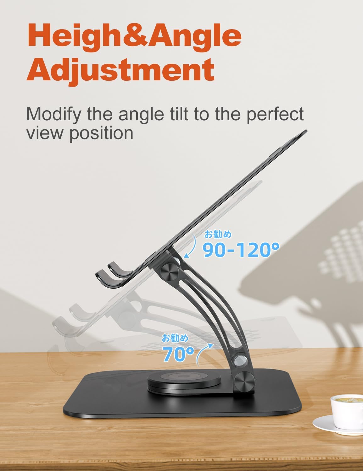 Detalle 2 de tounee Adjustable Laptop Stand 360° Rotating