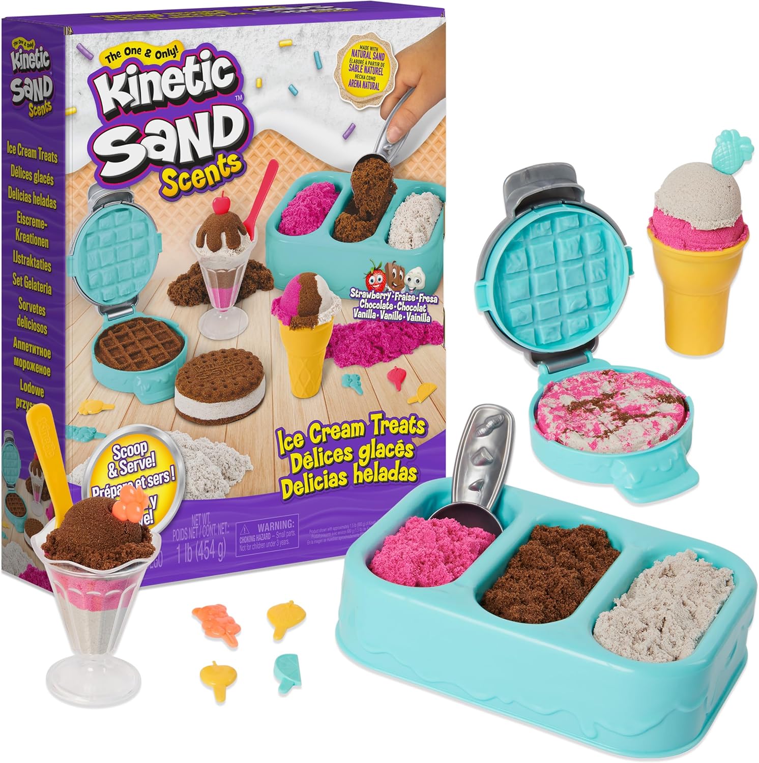 Detalle de Kinetic Sand Ice Cream Treats Playset