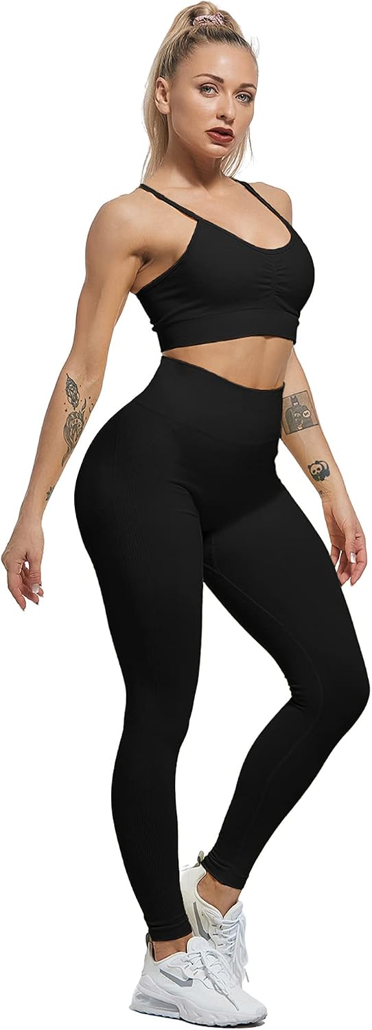 Detalle 2 de CHRLEISURE Workout Leggings Set — Seamless 3-piece