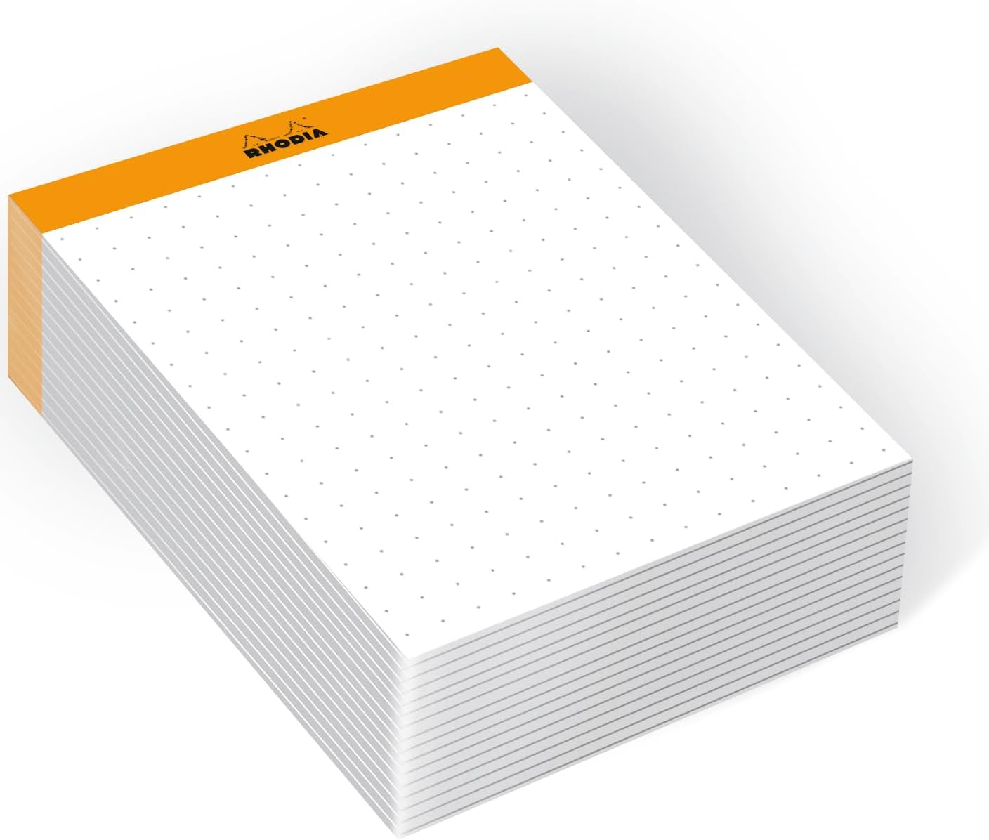 Detalle 2 de RHODIA 194046C Blocco Memo N°13 arancione, A6 – 240 fogli, quadretti piccoli 5 mm, 80 g/m²