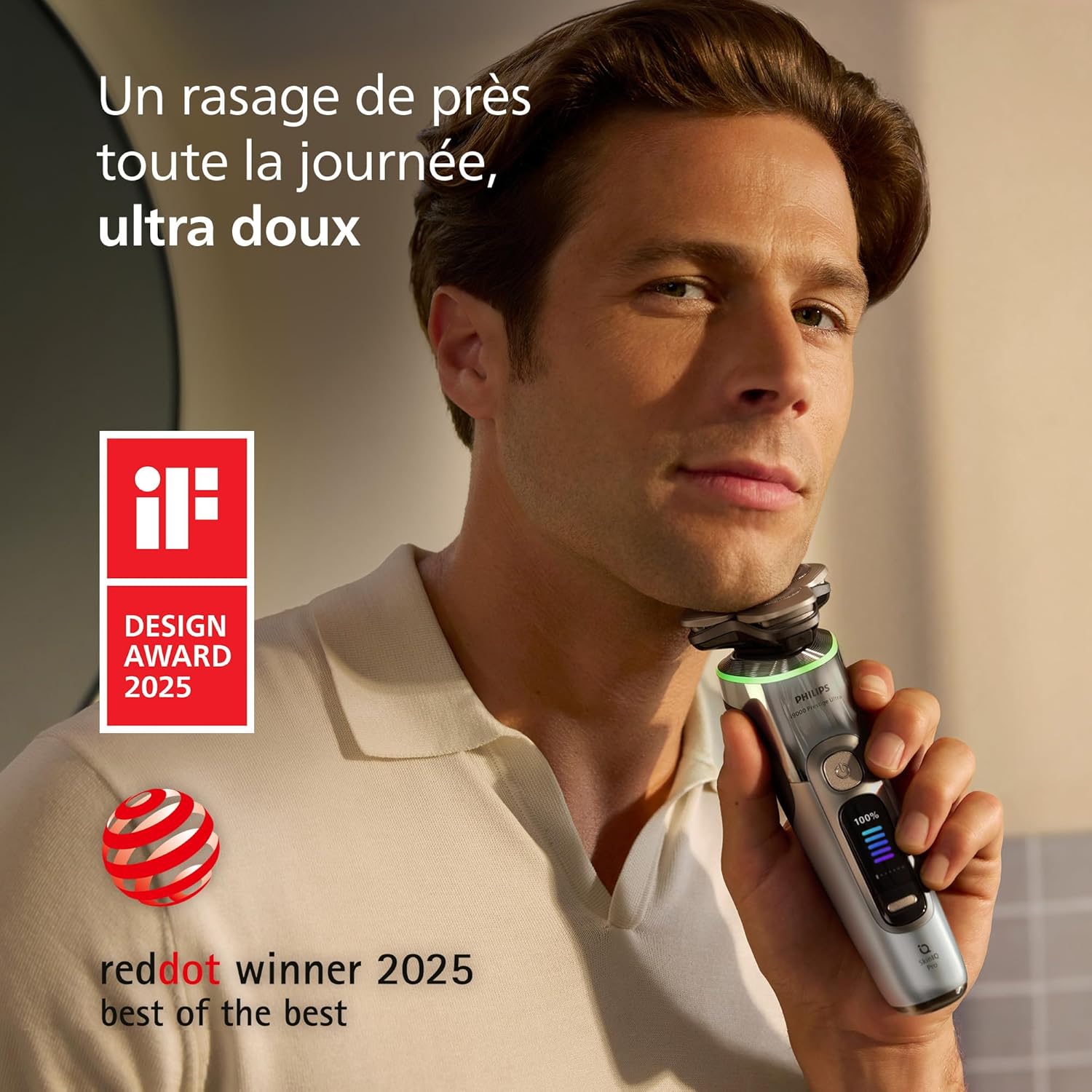 Detalle de Philips Rasoir i9000 Prestige Ultra, Skin IQ Pro, 5 modes