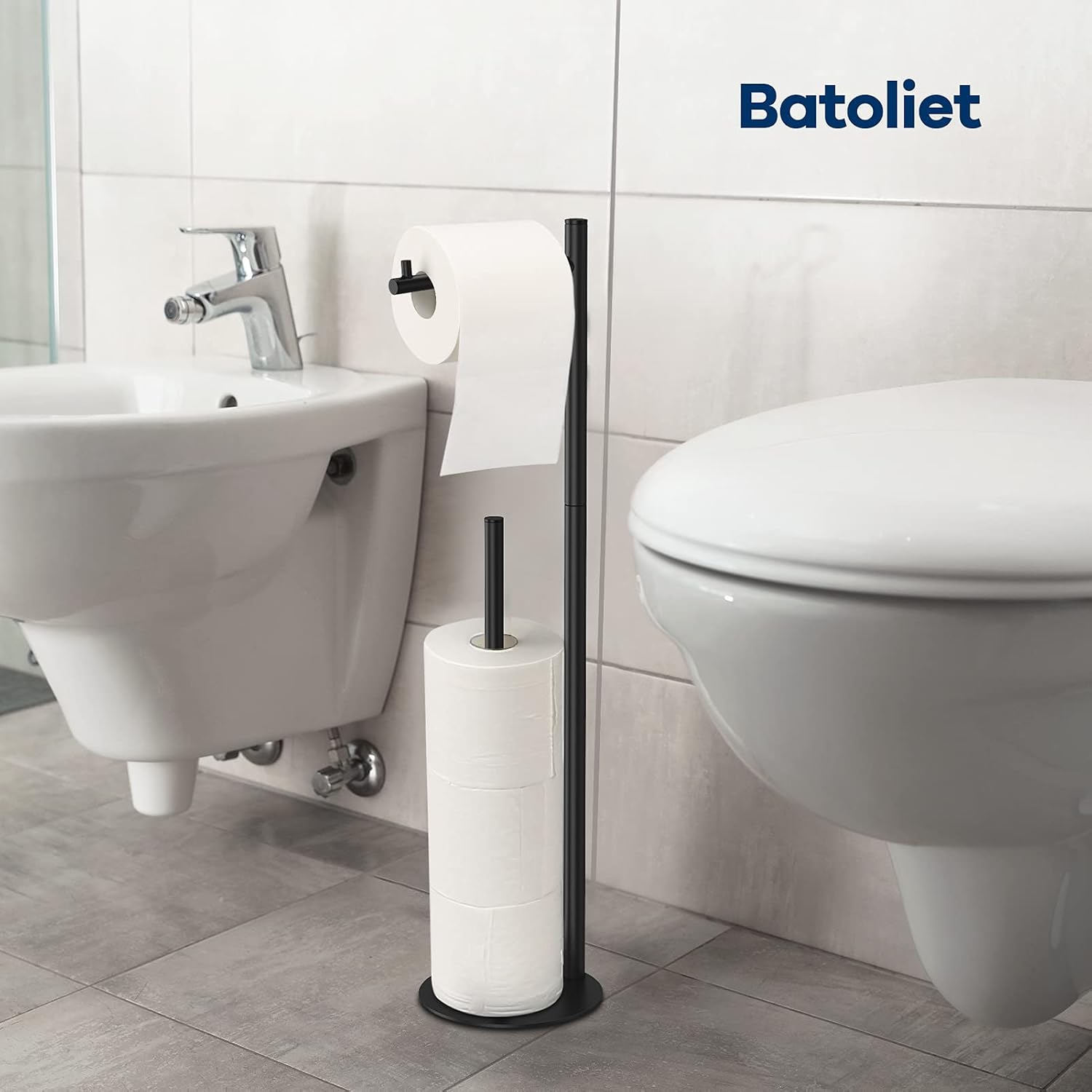 Detalle de Freestanding Toilet Paper Holder, 4-Roll Storage
