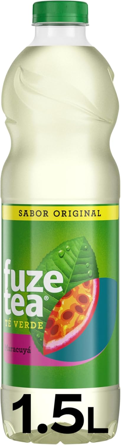 Detalle 2 de Fuze Tea Té Verde Maracuyá 🌿 Botellas 1.5L Pack 6