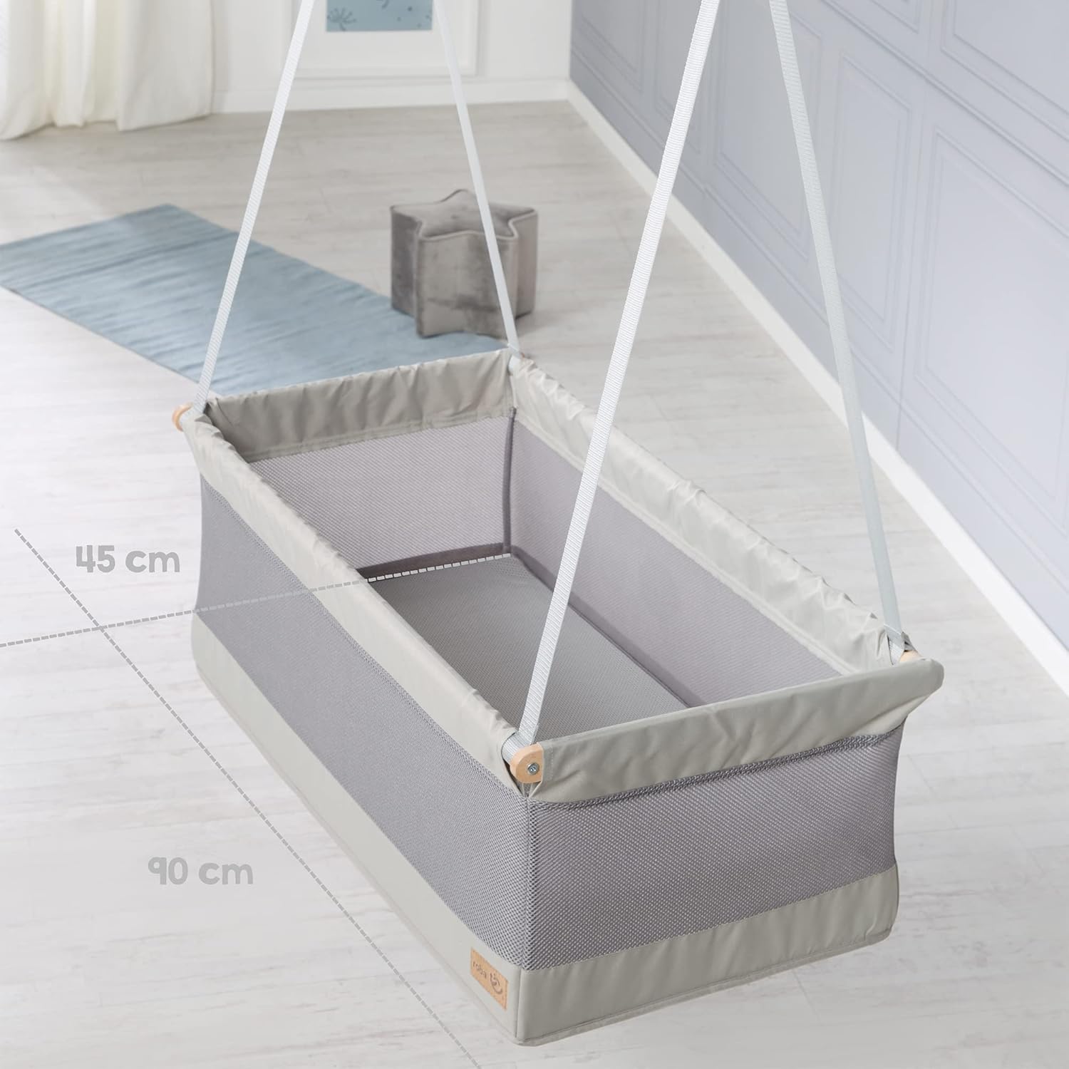 Thumbnail 6 de roba Hängebettchen 'Safe Asleep' 90 x 45 cm – atmungsaktives Babyhängebett mit Mesh-Seiten