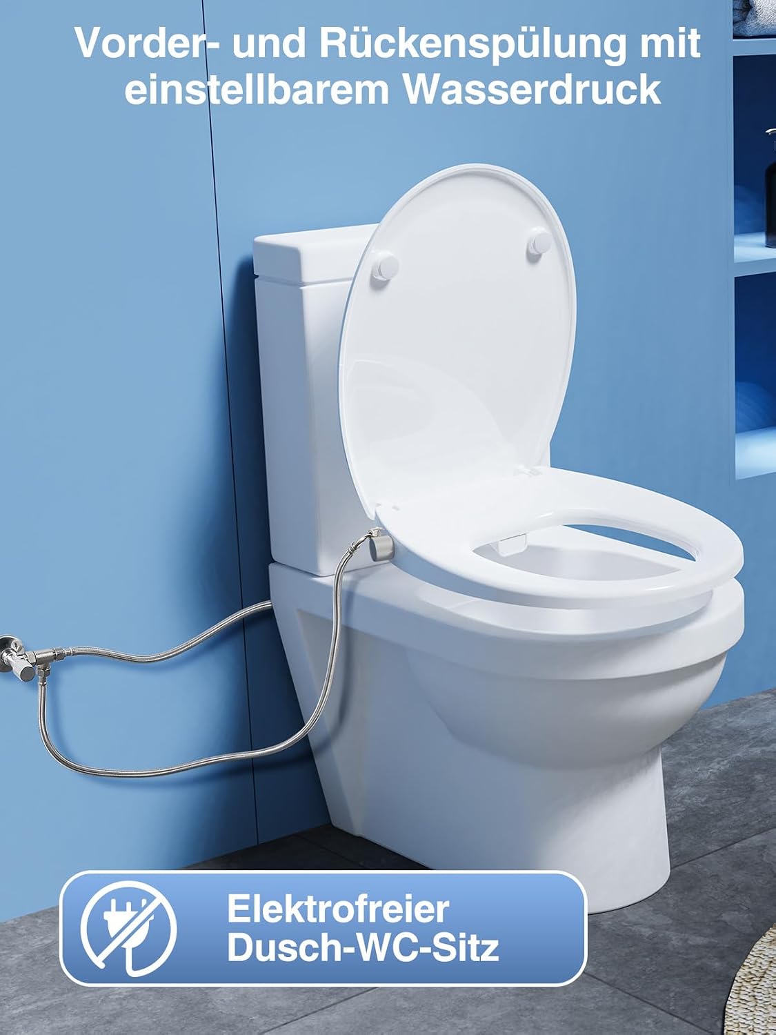 Detalle 1 de YEAUPE PRO deska sedesowa z bidetem, wolnoopadająca, bez prądu, owalna