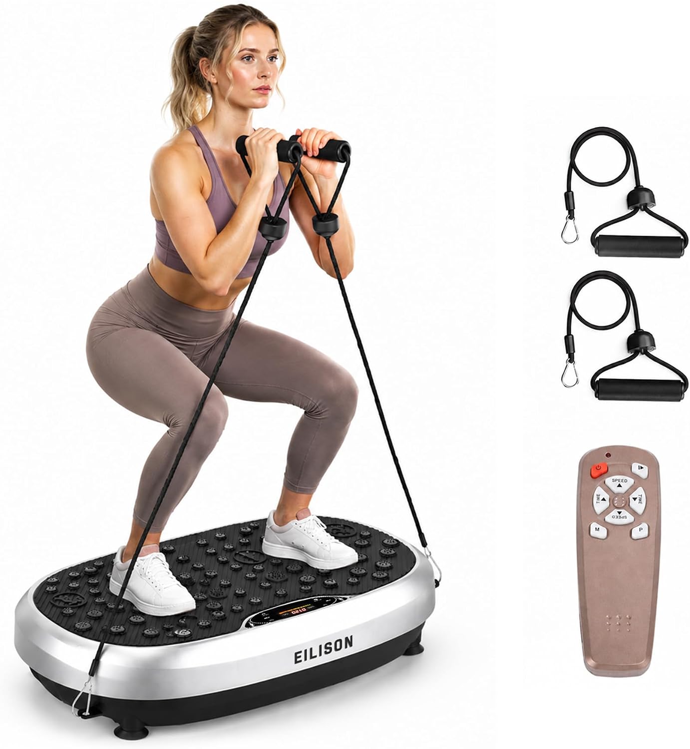Detalle de EILISON FITABS 3D Vibration Plate Exercise Machine with Seat (Acupressure/3D Vibration Platform)
