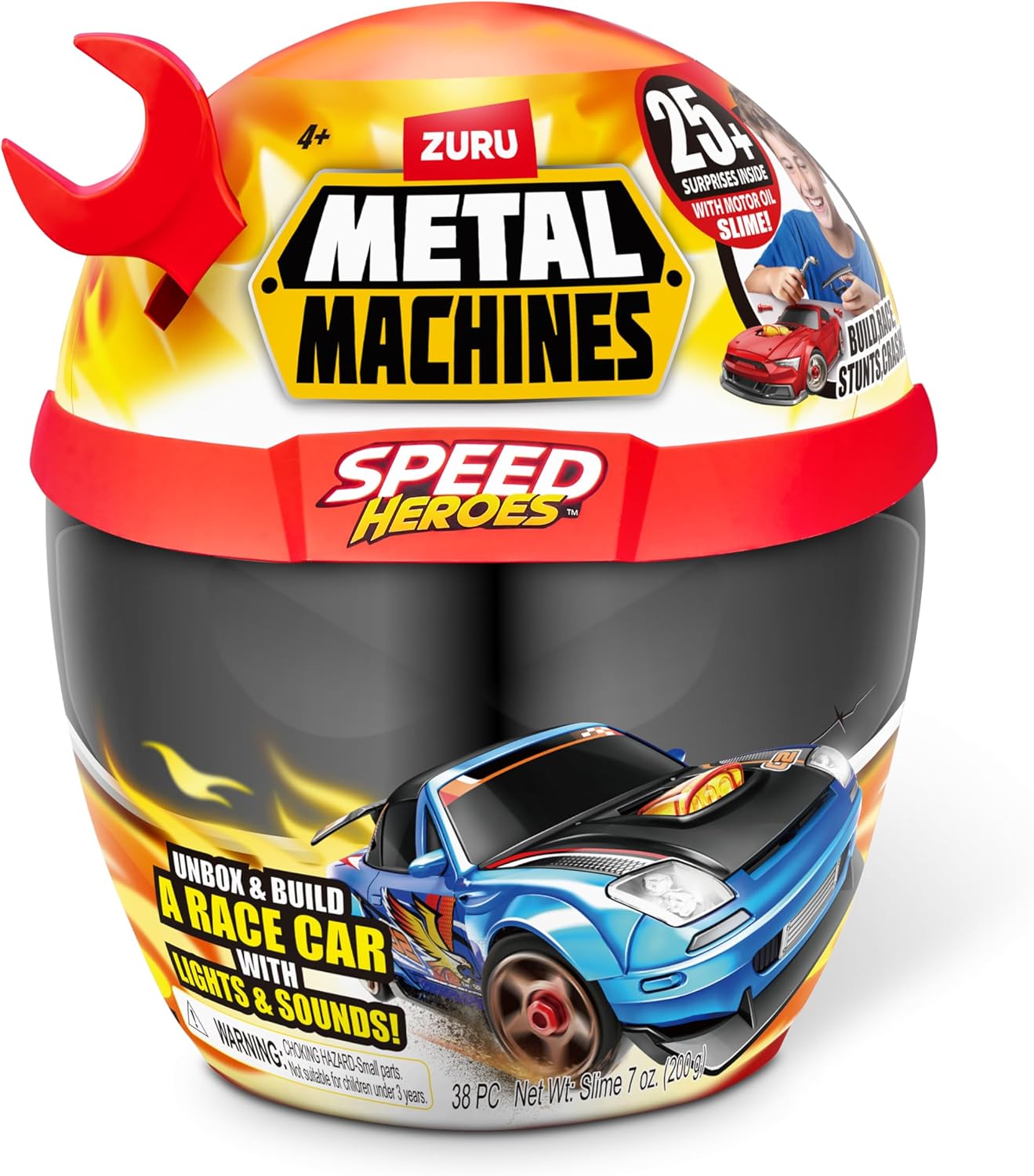 Thumbnail 2 de Metal Machines Speed Heroes de Zuru (Rouge) – véhicule à construire et personnaliser