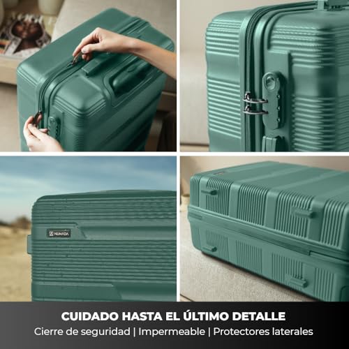 Thumbnail 2 de NUMADA - Maleta Mediana 4 Ruedas 66x44x26 cm (60 L) Upfly T10 24' ABS con Cierre de Combinación, Verde