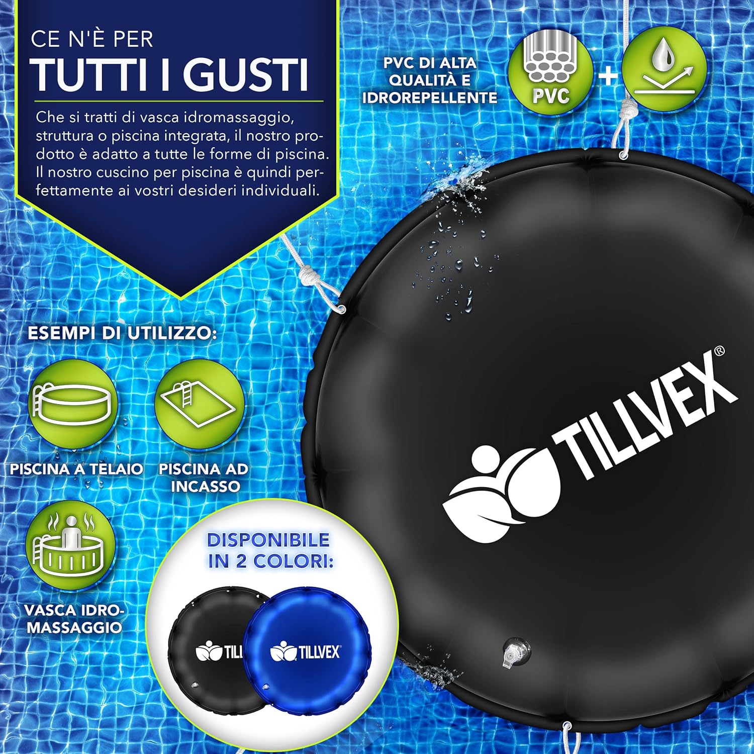 Detalle de tillvex Cuscino invernale per piscina 500 cm 🏊