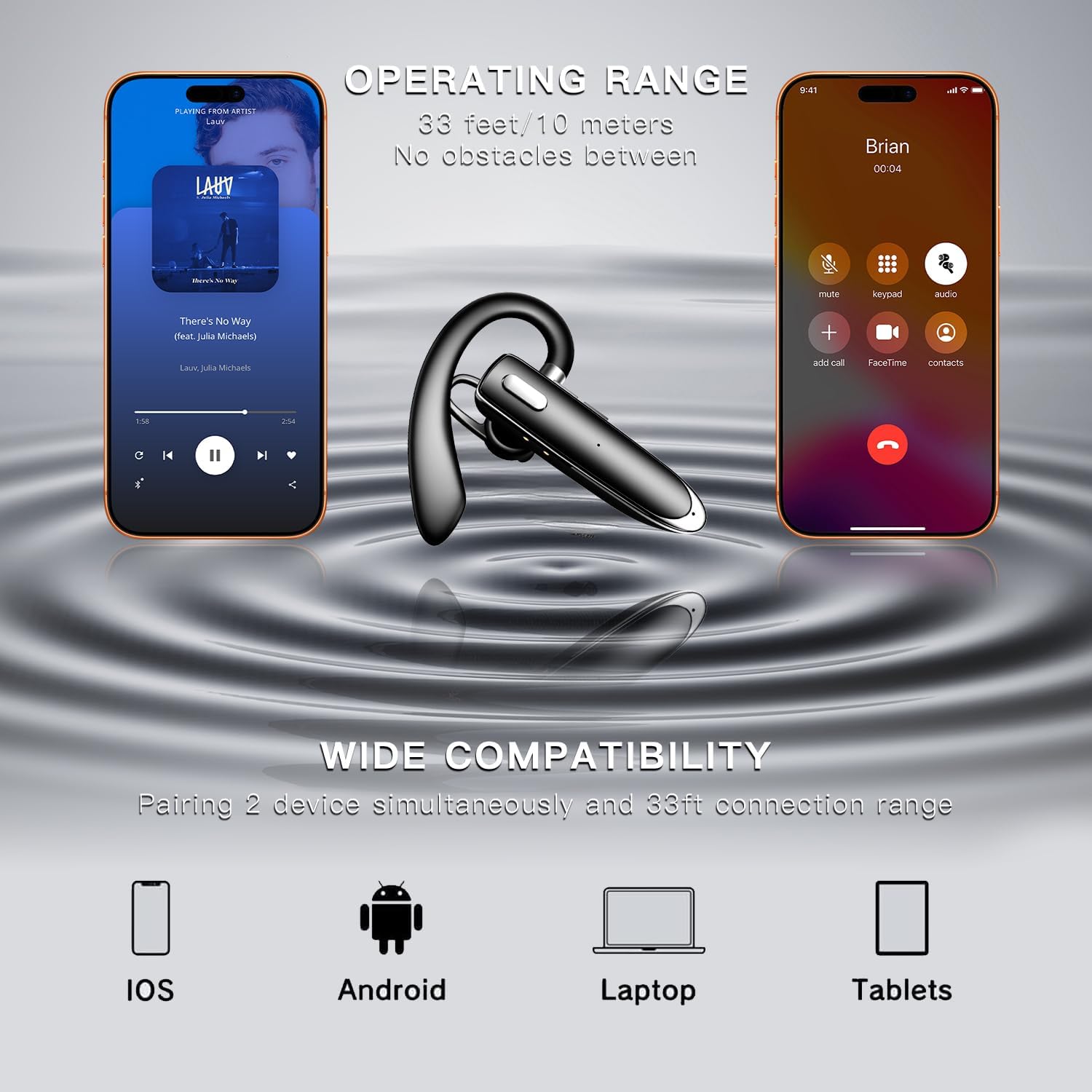 Detalle 2 de Single-Ear Bluetooth Headset, Bluetooth 6.1