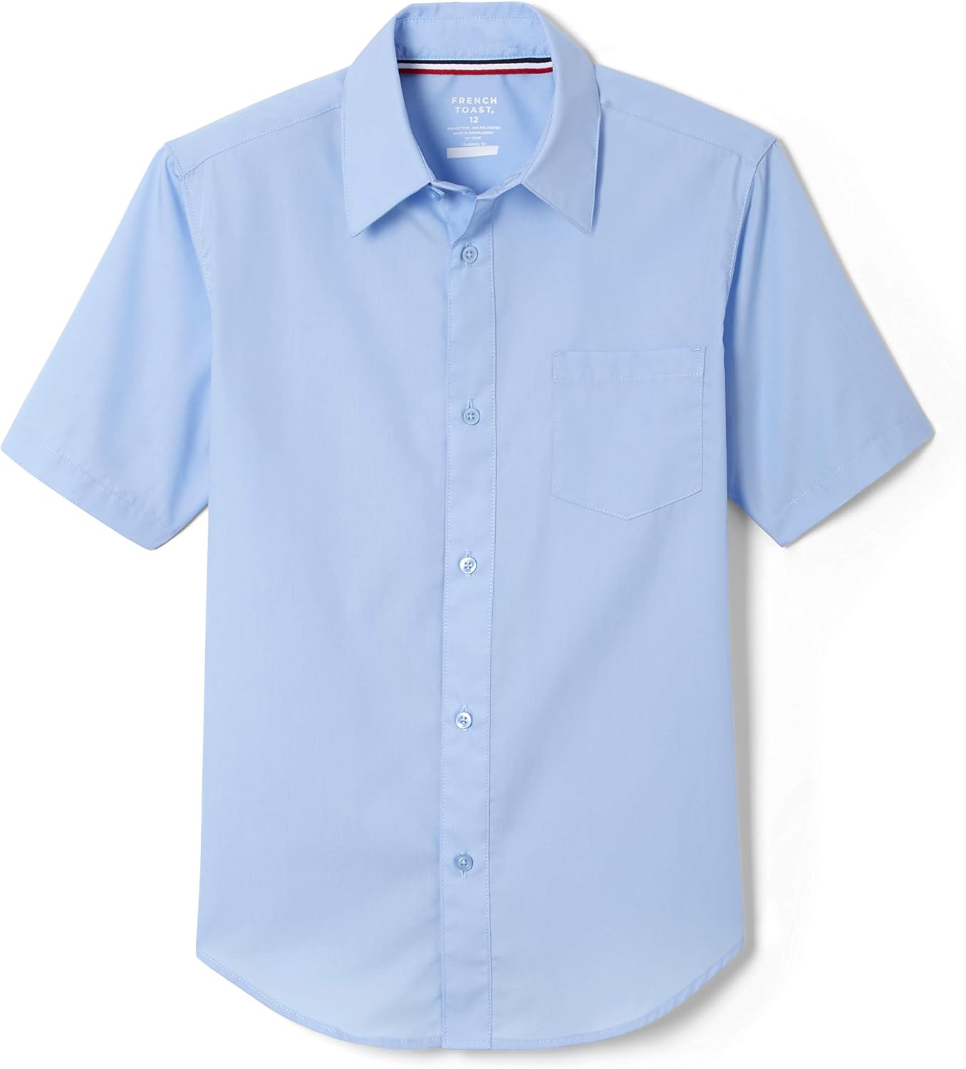 Detalle de Chemise French Toast pour garçon – manches courtes, boutonnière classique et col confortable