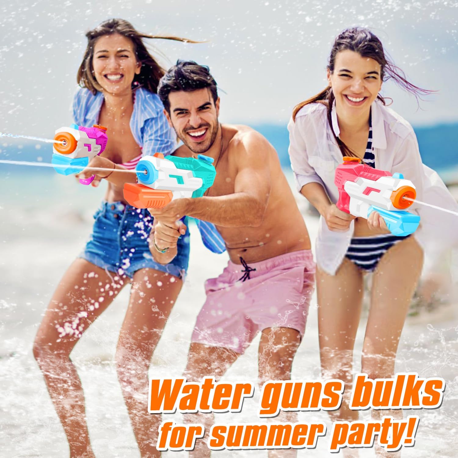 Thumbnail 4 de 6-Pack 600cc Water Guns for Kids & Adults — Long Range, High Capacity Soakers